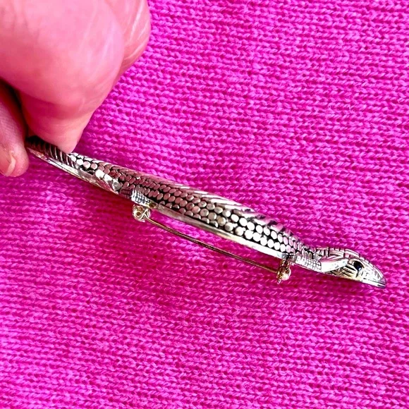 Vintage Silver Plated Salamander Brooch - Picture 8 of 11